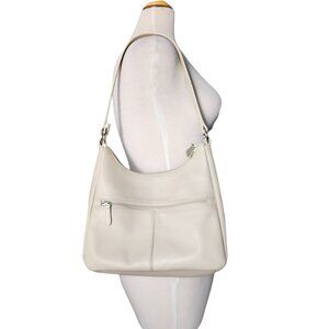 Giani Bernini Women Cream Leather Hobo Bag